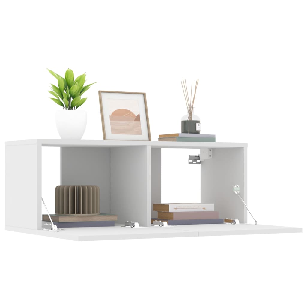 Tv-meubels 2 st 80x30x30 cm bewerkt hout wit is nu te koop bij PeponiXL, paradijselijk wonen!