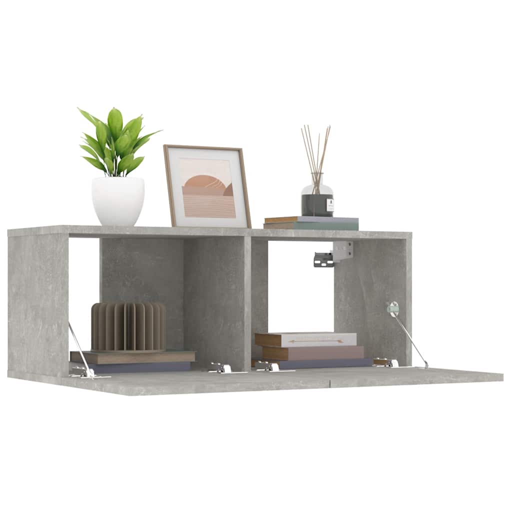 Tv-meubels 2 st 80x30x30 cm bewerkt hout betongrijs is nu te koop bij PeponiXL, paradijselijk wonen!