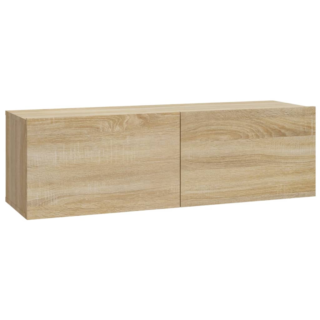 Tv-wandmeubels 2 st 100x30x30 cm hout sonoma eikenkleurig is nu te koop bij PeponiXL, paradijselijk wonen!