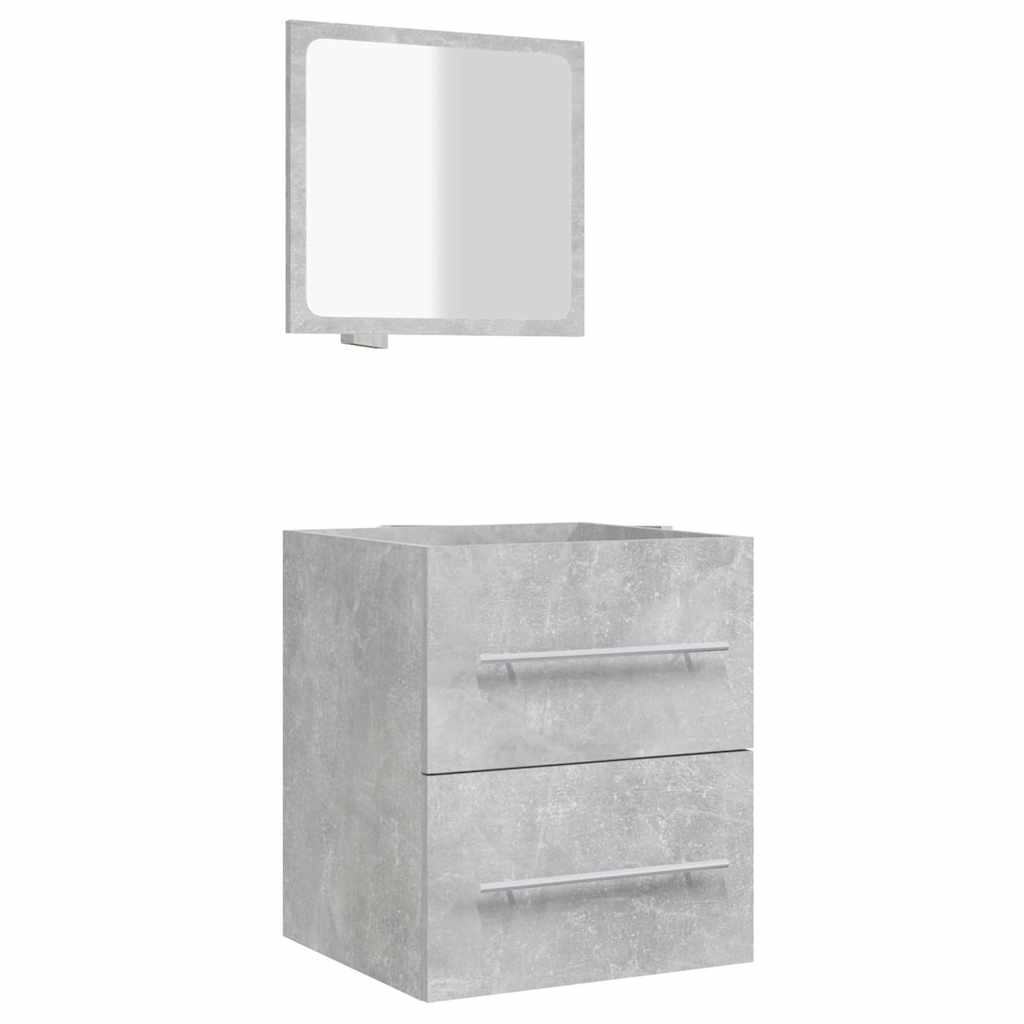 Badkamerkast met spiegel 41x38,5x48 cm betongrijs is nu te koop bij PeponiXL, paradijselijk wonen!