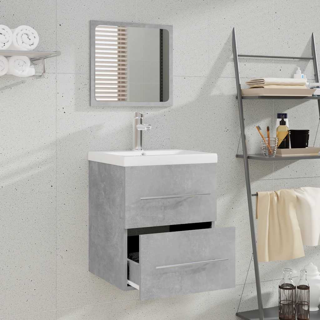 Badkamerkast met spiegel 41x38,5x48 cm betongrijs is nu te koop bij PeponiXL, paradijselijk wonen!