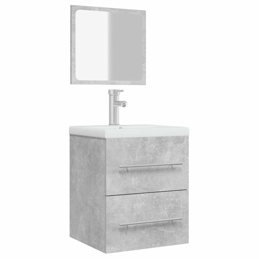 Badkamerkast met spiegel 41x38,5x48 cm betongrijs is nu te koop bij PeponiXL, paradijselijk wonen!