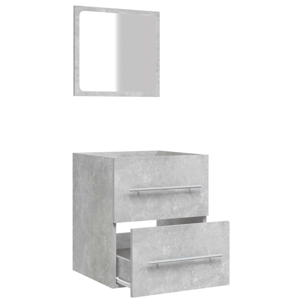 Badkamerkast met spiegel 41x38,5x48 cm betongrijs is nu te koop bij PeponiXL, paradijselijk wonen!