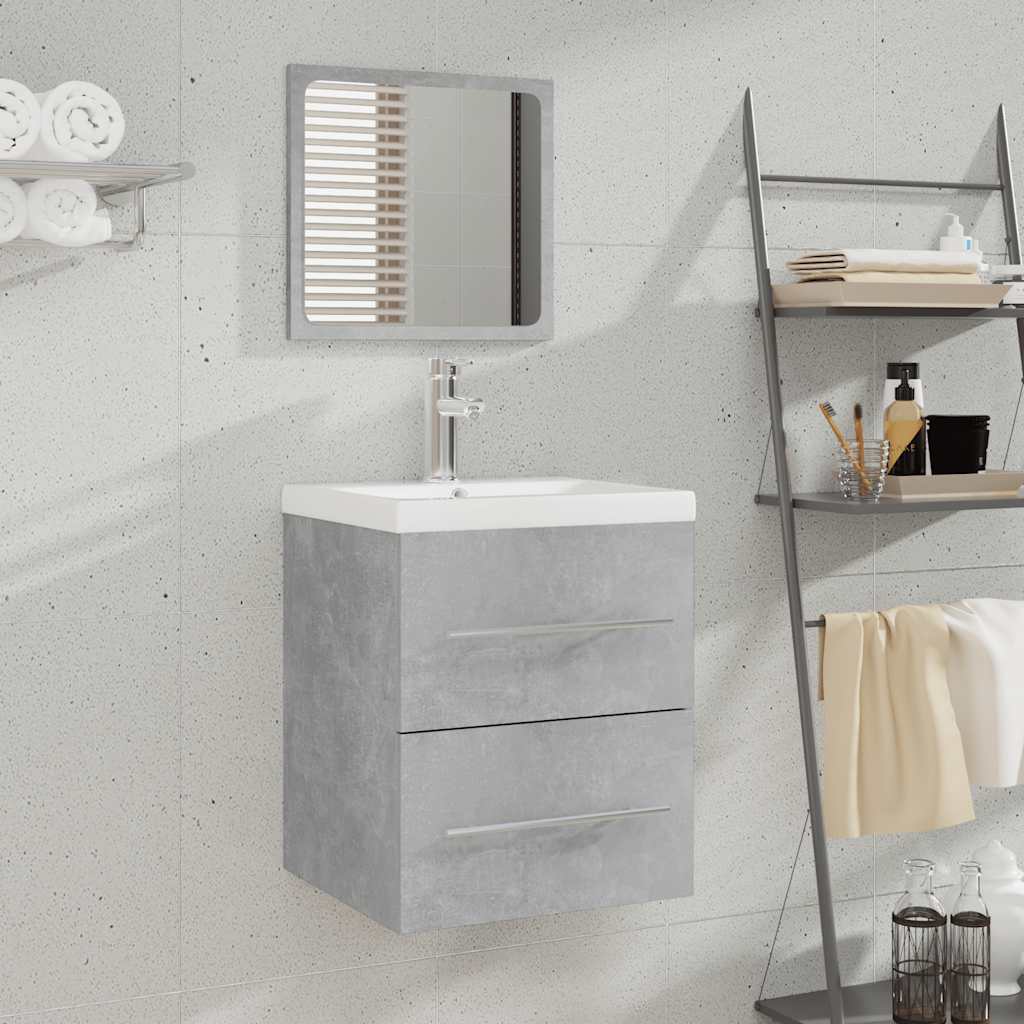 Badkamerkast met spiegel 41x38,5x48 cm betongrijs is nu te koop bij PeponiXL, paradijselijk wonen!