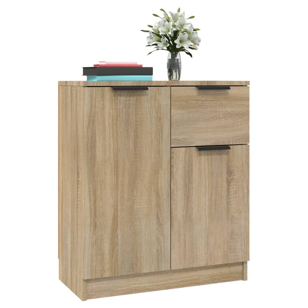 Dressoir 60x30x70 cm bewerkt hout sonoma eikenkleurig is nu te koop bij PeponiXL, paradijselijk wonen!