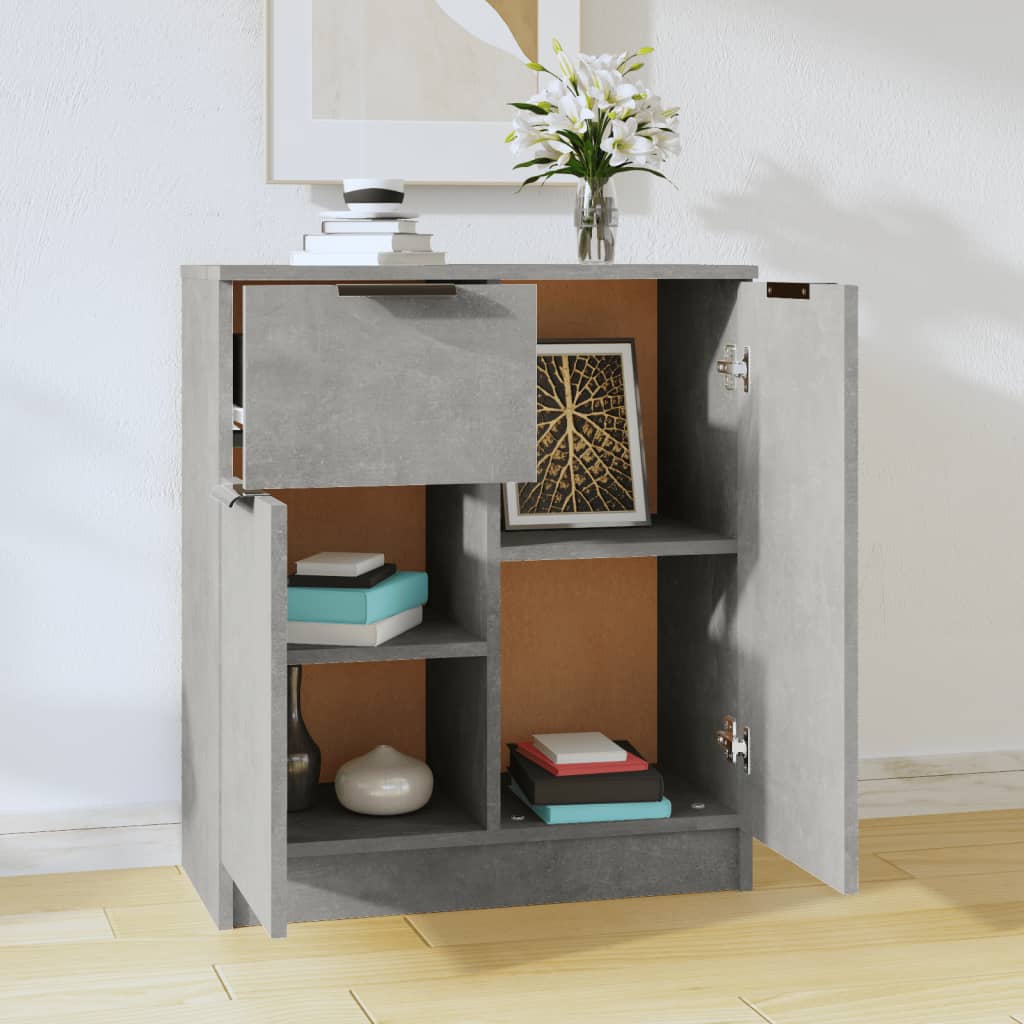 Dressoir 60x30x70 cm bewerkt hout betongrijs is nu te koop bij PeponiXL, paradijselijk wonen!
