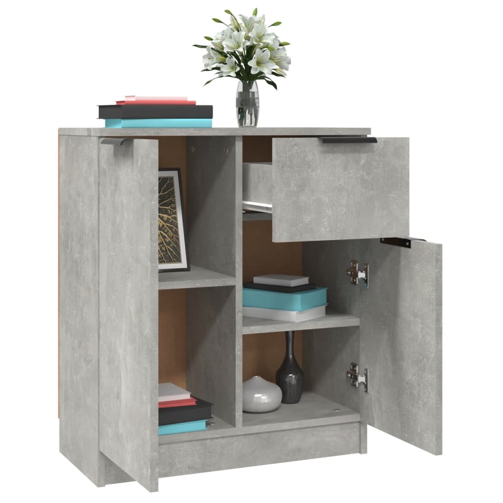 Dressoir 60x30x70 cm bewerkt hout betongrijs is nu te koop bij PeponiXL, paradijselijk wonen!