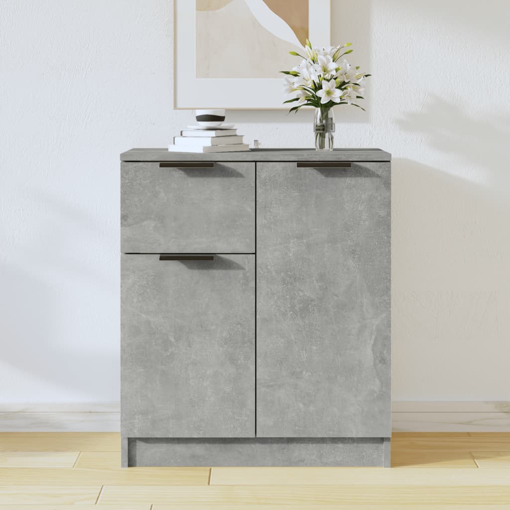 Dressoir 60x30x70 cm bewerkt hout betongrijs is nu te koop bij PeponiXL, paradijselijk wonen!
