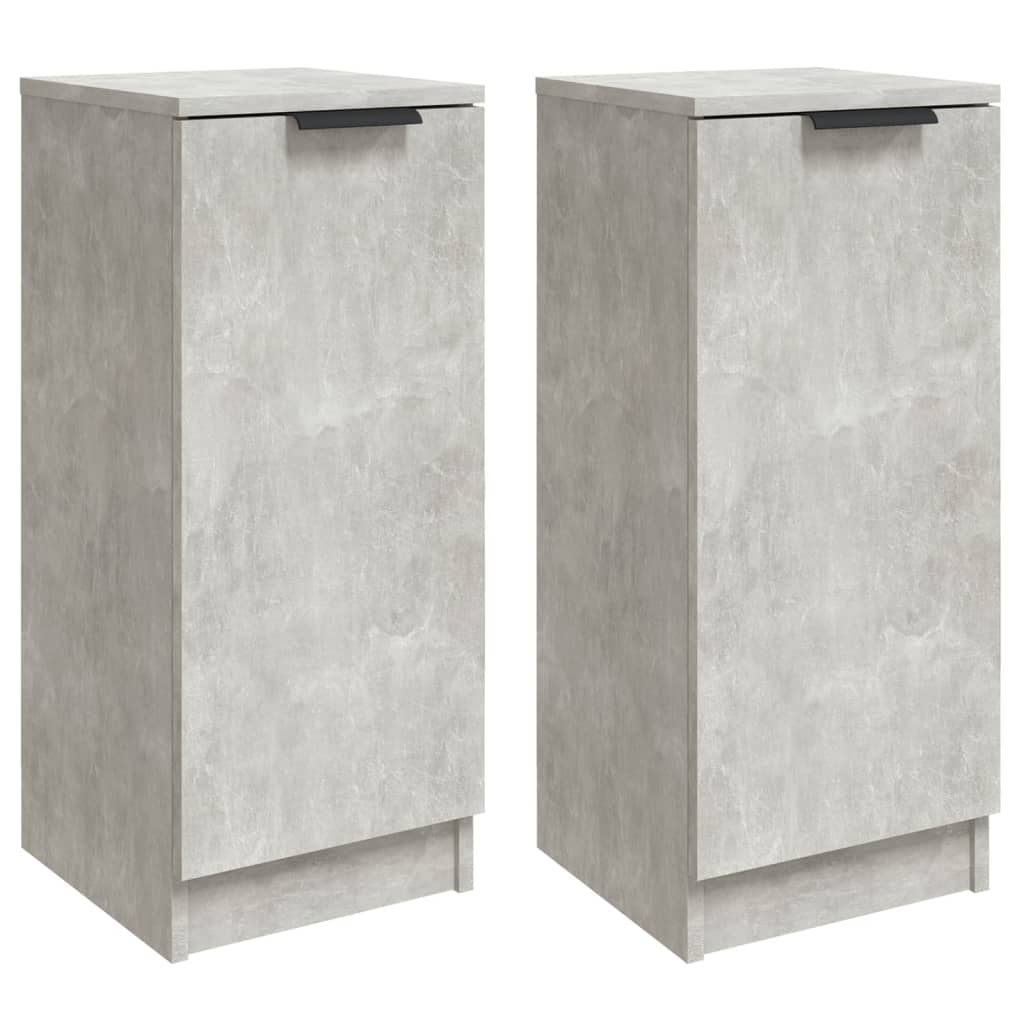 Dressoirs 2 st 30x30x70 cm bewerkt hout betongrijs is nu te koop bij PeponiXL, paradijselijk wonen!