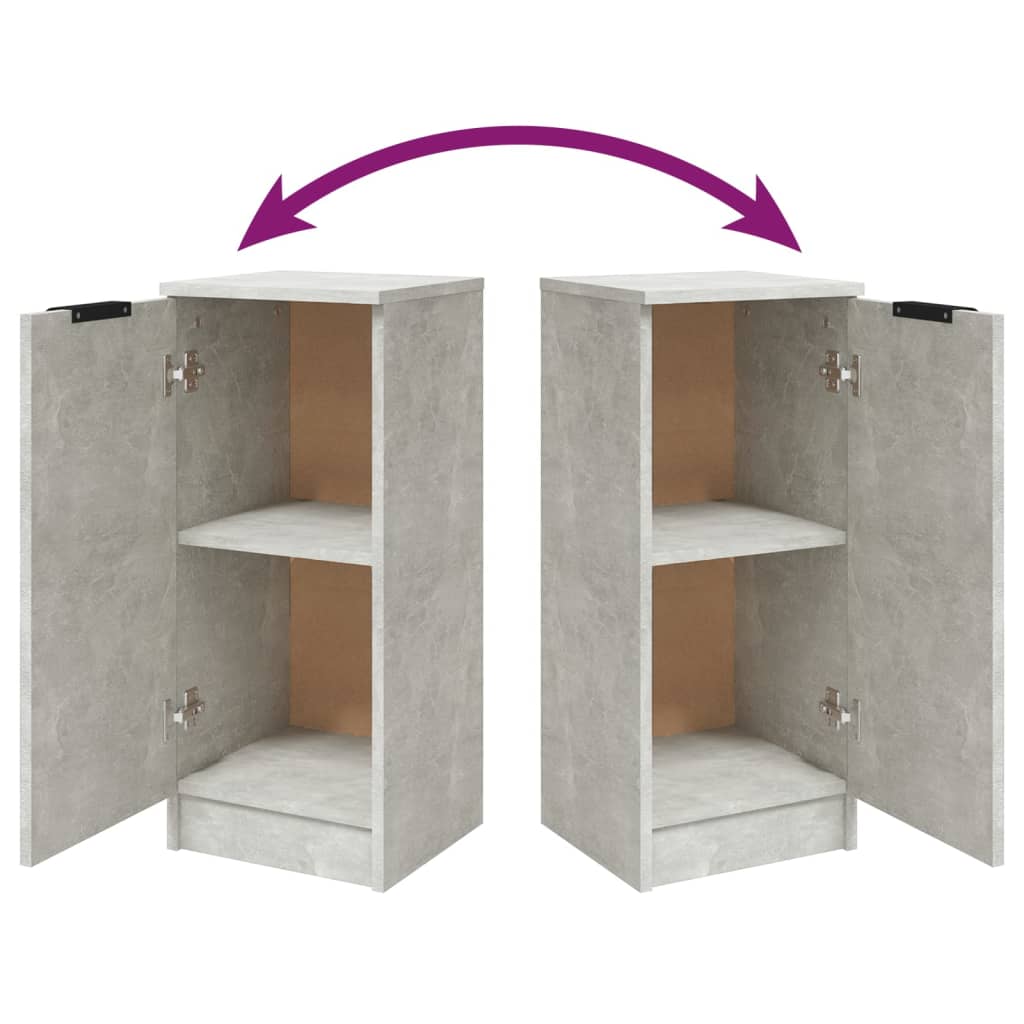 Dressoirs 2 st 30x30x70 cm bewerkt hout betongrijs is nu te koop bij PeponiXL, paradijselijk wonen!