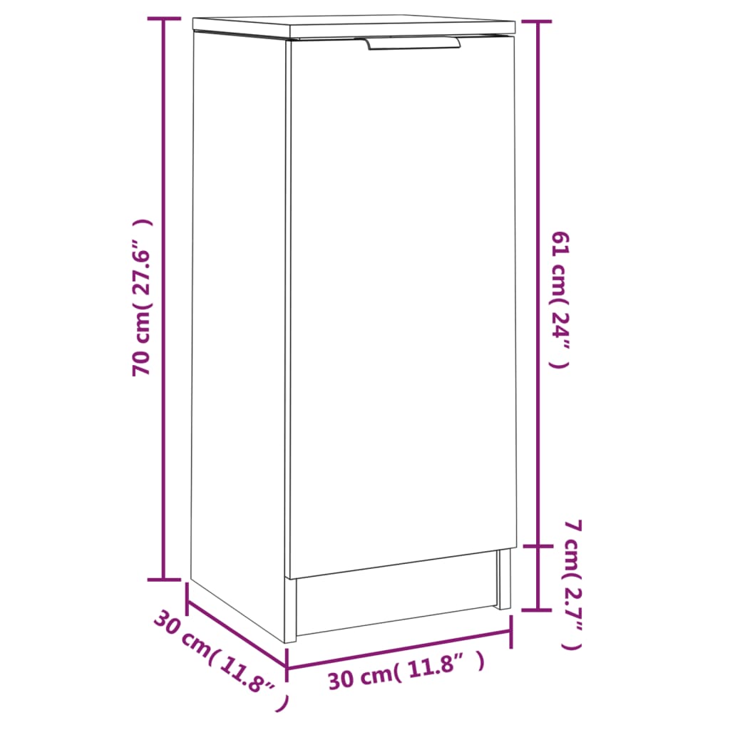 Dressoirs 2 st 30x30x70 cm bewerkt hout betongrijs is nu te koop bij PeponiXL, paradijselijk wonen!