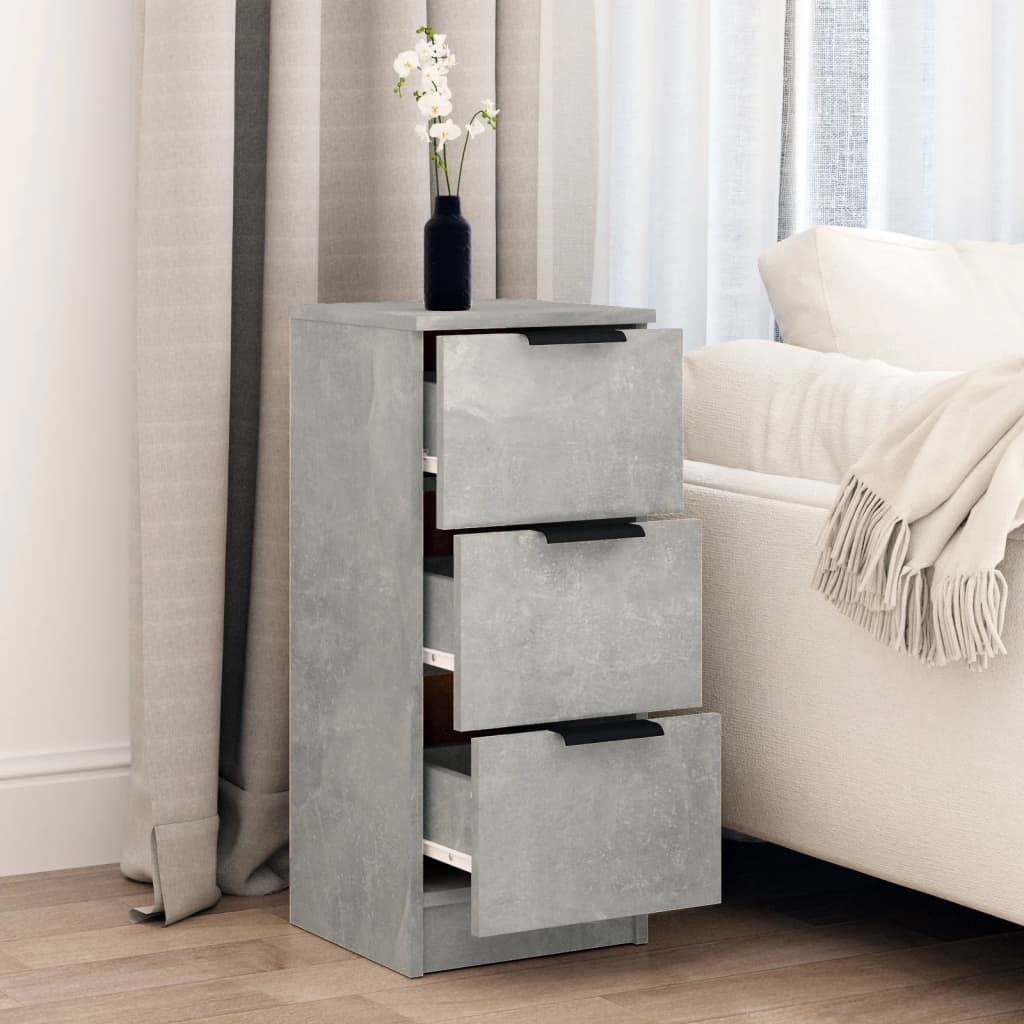 Dressoir 30x30x70 cm bewerkt hout betongrijs is nu te koop bij PeponiXL, paradijselijk wonen!