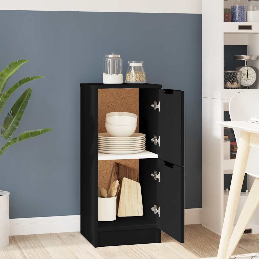 Dressoir 30x30x70 cm bewerkt hout zwart is nu te koop bij PeponiXL, paradijselijk wonen!