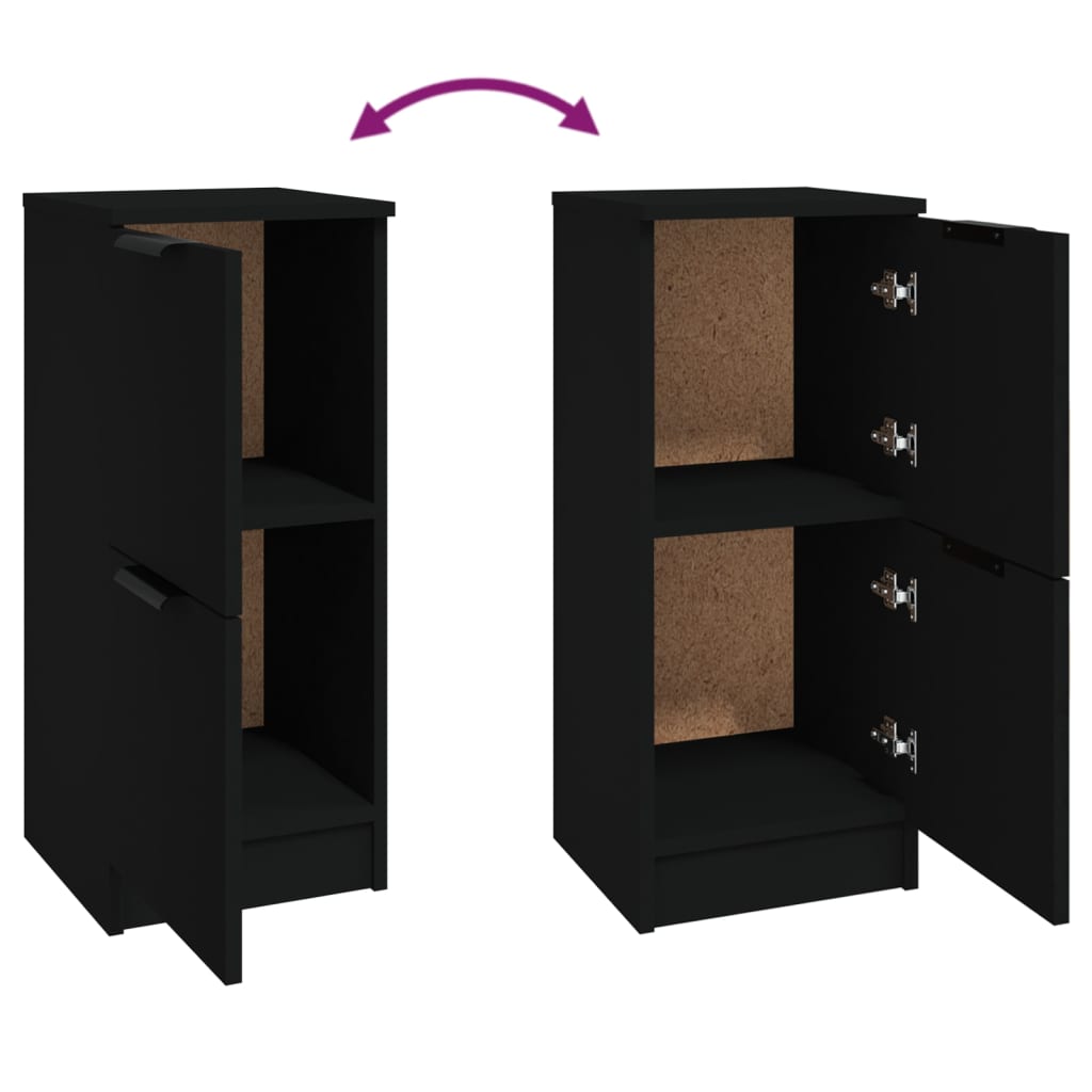 Dressoir 30x30x70 cm bewerkt hout zwart is nu te koop bij PeponiXL, paradijselijk wonen!