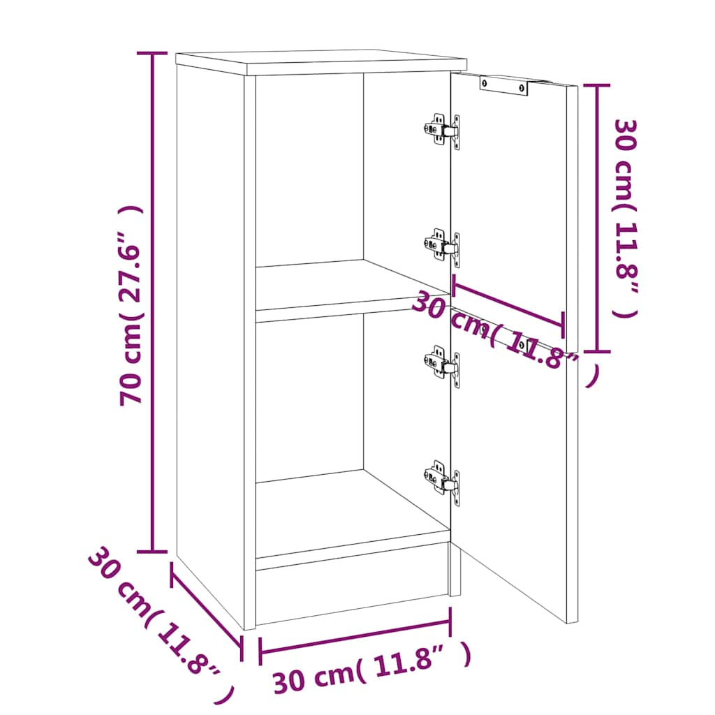 Dressoir 30x30x70 cm bewerkt hout zwart is nu te koop bij PeponiXL, paradijselijk wonen!