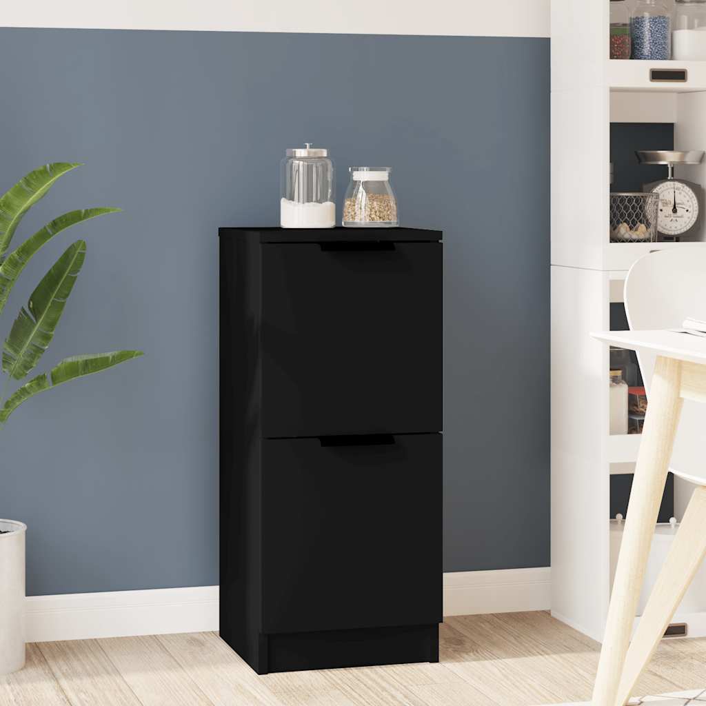 Dressoir 30x30x70 cm bewerkt hout zwart is nu te koop bij PeponiXL, paradijselijk wonen!