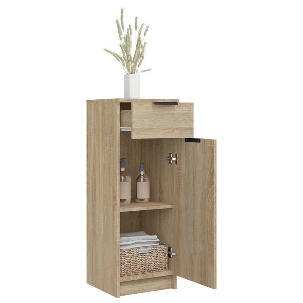 Badkamerkast 32x33,5x90 cm bewerkt hout sonoma eikenkleurig is nu te koop bij PeponiXL, paradijselijk wonen!