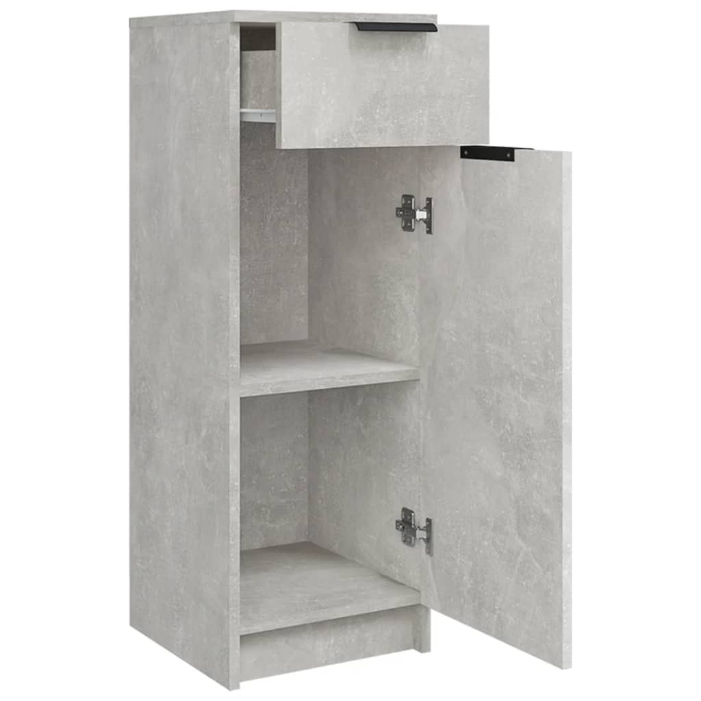 Badkamerkast 32x34x90 cm bewerkt hout betongrijs is nu te koop bij PeponiXL, paradijselijk wonen!