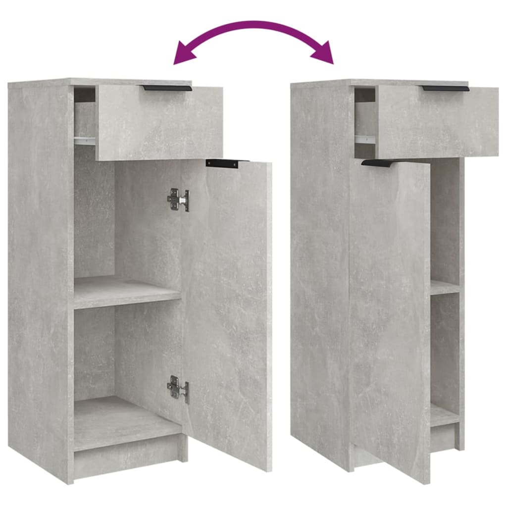 Badkamerkast 32x34x90 cm bewerkt hout betongrijs is nu te koop bij PeponiXL, paradijselijk wonen!