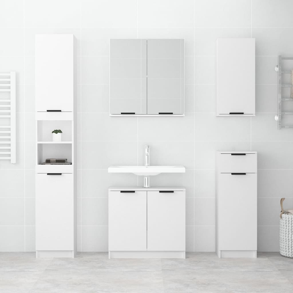 Badkamerkast met spiegel 64x20x67 cm wit is nu te koop bij PeponiXL, paradijselijk wonen!