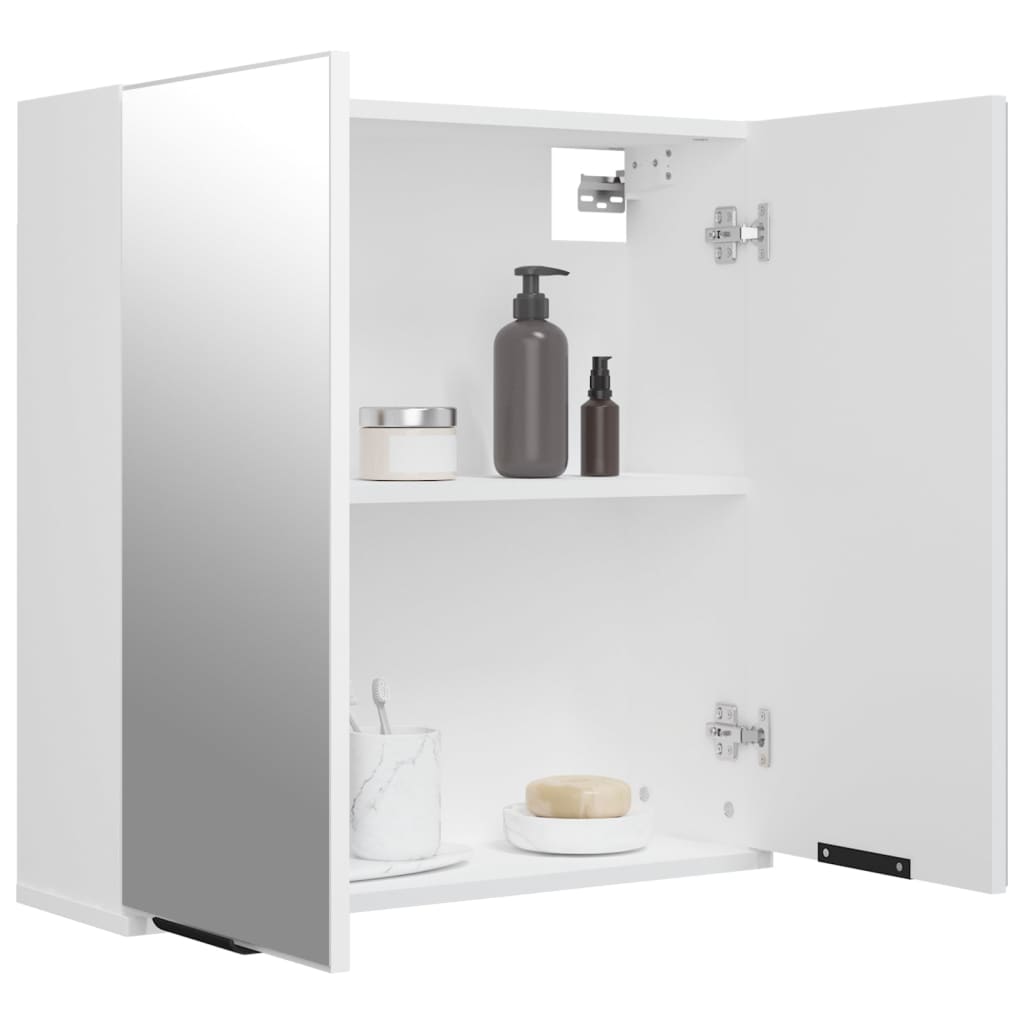 Badkamerkast met spiegel 64x20x67 cm wit is nu te koop bij PeponiXL, paradijselijk wonen!