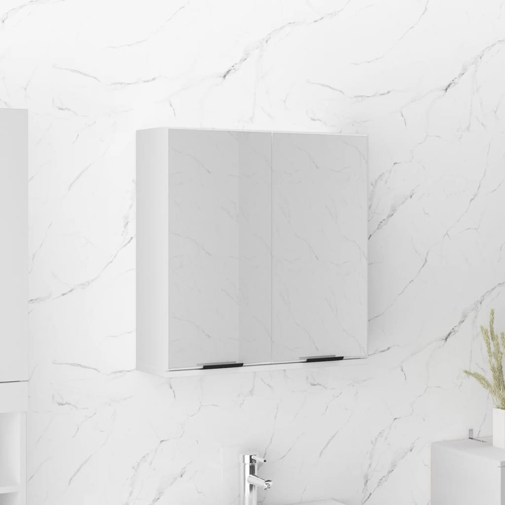 Badkamerkast met spiegel 64x20x67 cm wit is nu te koop bij PeponiXL, paradijselijk wonen!