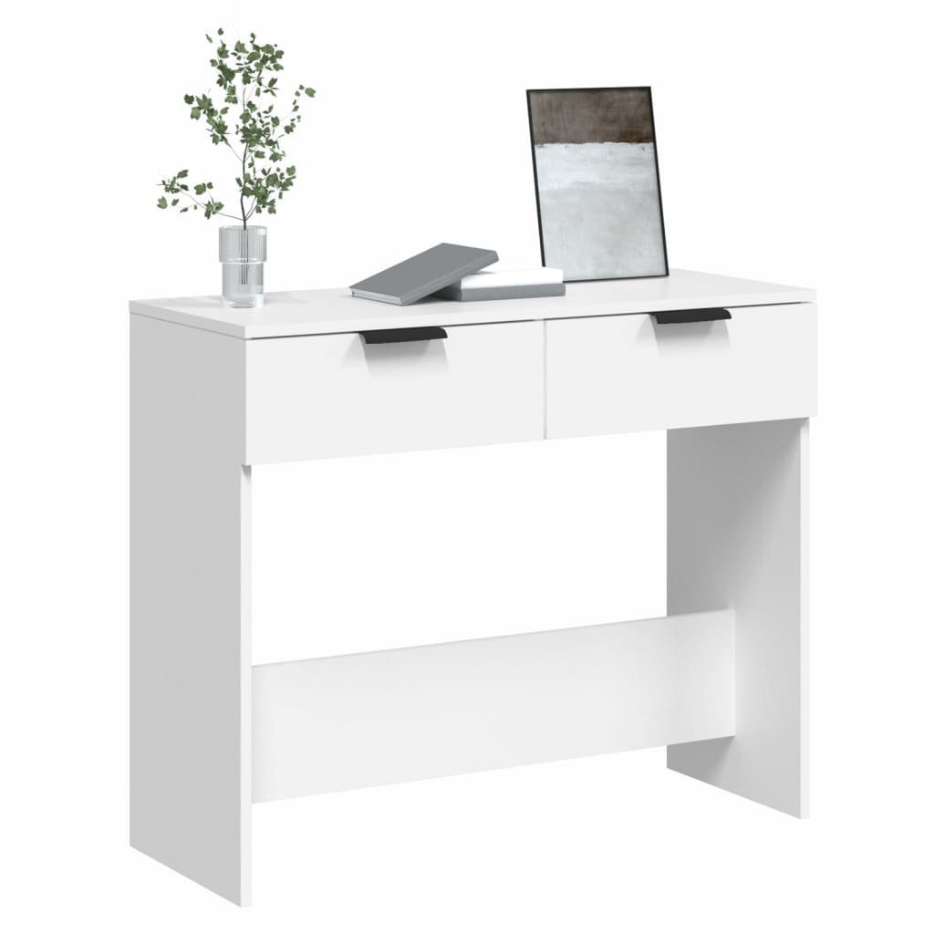 Wandtafel 90x36x75 cm bewerkt hout wit is nu te koop bij PeponiXL, paradijselijk wonen!
