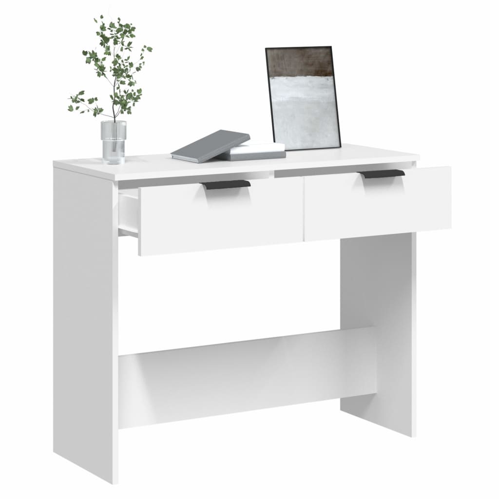 Wandtafel 90x36x75 cm bewerkt hout wit is nu te koop bij PeponiXL, paradijselijk wonen!
