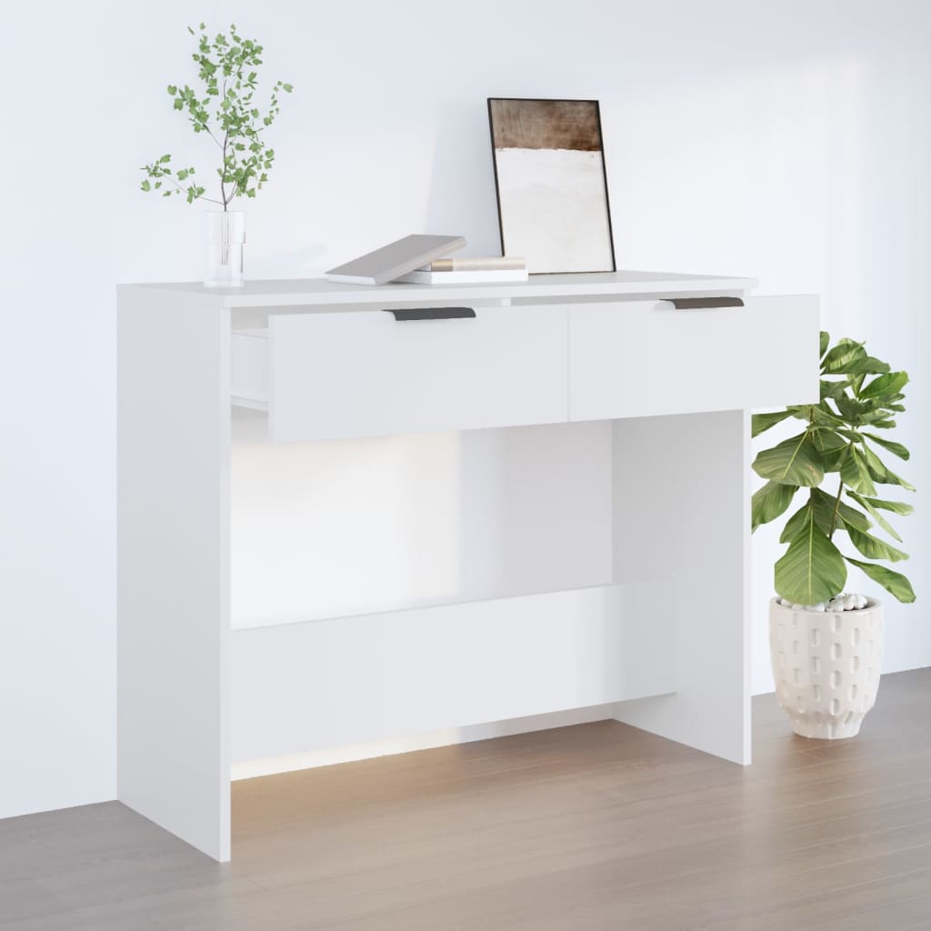 Wandtafel 90x36x75 cm bewerkt hout wit is nu te koop bij PeponiXL, paradijselijk wonen!