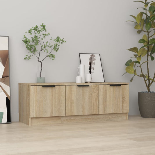 Tv-meubel 102x35x36,5 cm bewerkt hout sonoma eikenkleurig is nu te koop bij PeponiXL, paradijselijk wonen!