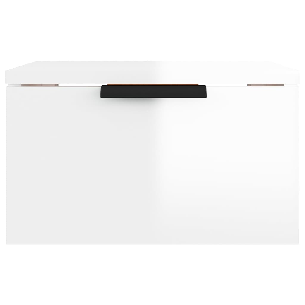 Nachtkastjes 2 st wandgemonteerd 34x30x20 cm hoogglans wit is nu te koop bij PeponiXL, paradijselijk wonen!