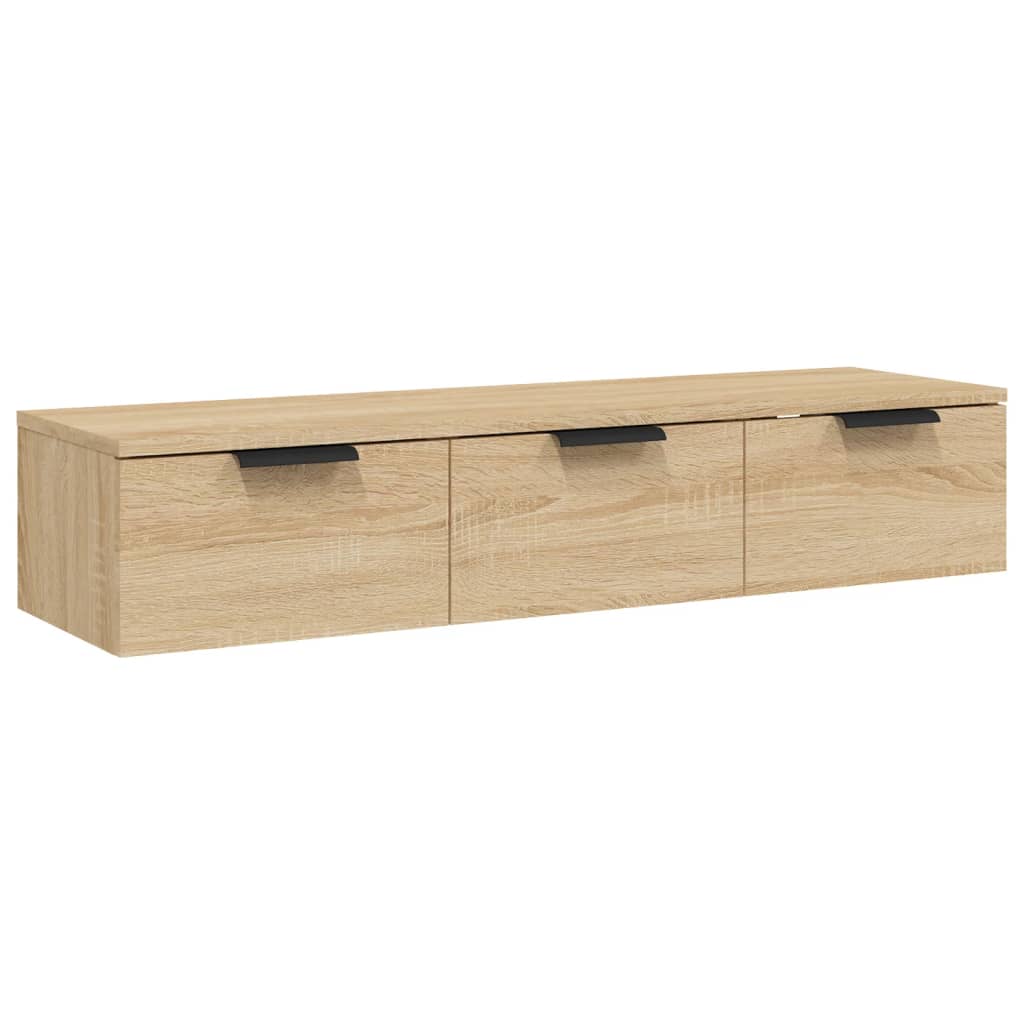 Wandkast 102x30x20 cm bewerkt hout sonoma eikenkleurig is nu te koop bij PeponiXL, paradijselijk wonen!
