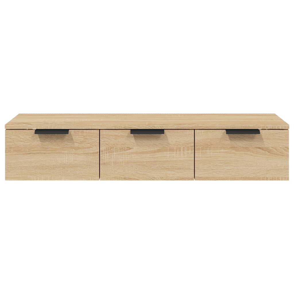 Wandkast 102x30x20 cm bewerkt hout sonoma eikenkleurig is nu te koop bij PeponiXL, paradijselijk wonen!