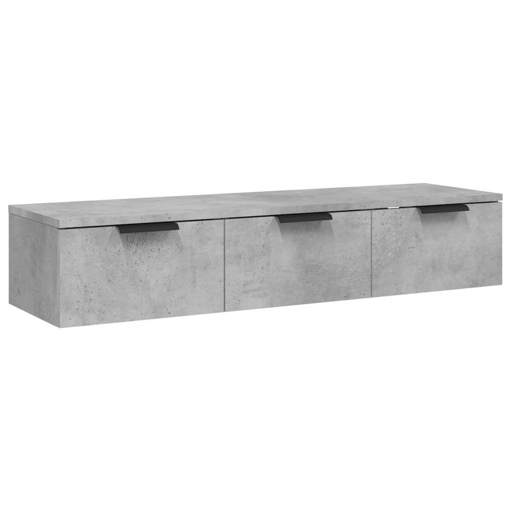Wandkast 102x30x20 cm bewerkt hout betongrijs is nu te koop bij PeponiXL, paradijselijk wonen!