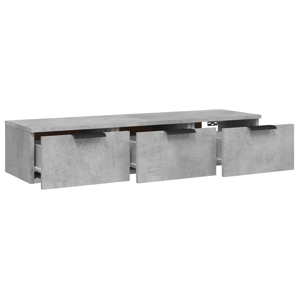 Wandkast 102x30x20 cm bewerkt hout betongrijs is nu te koop bij PeponiXL, paradijselijk wonen!