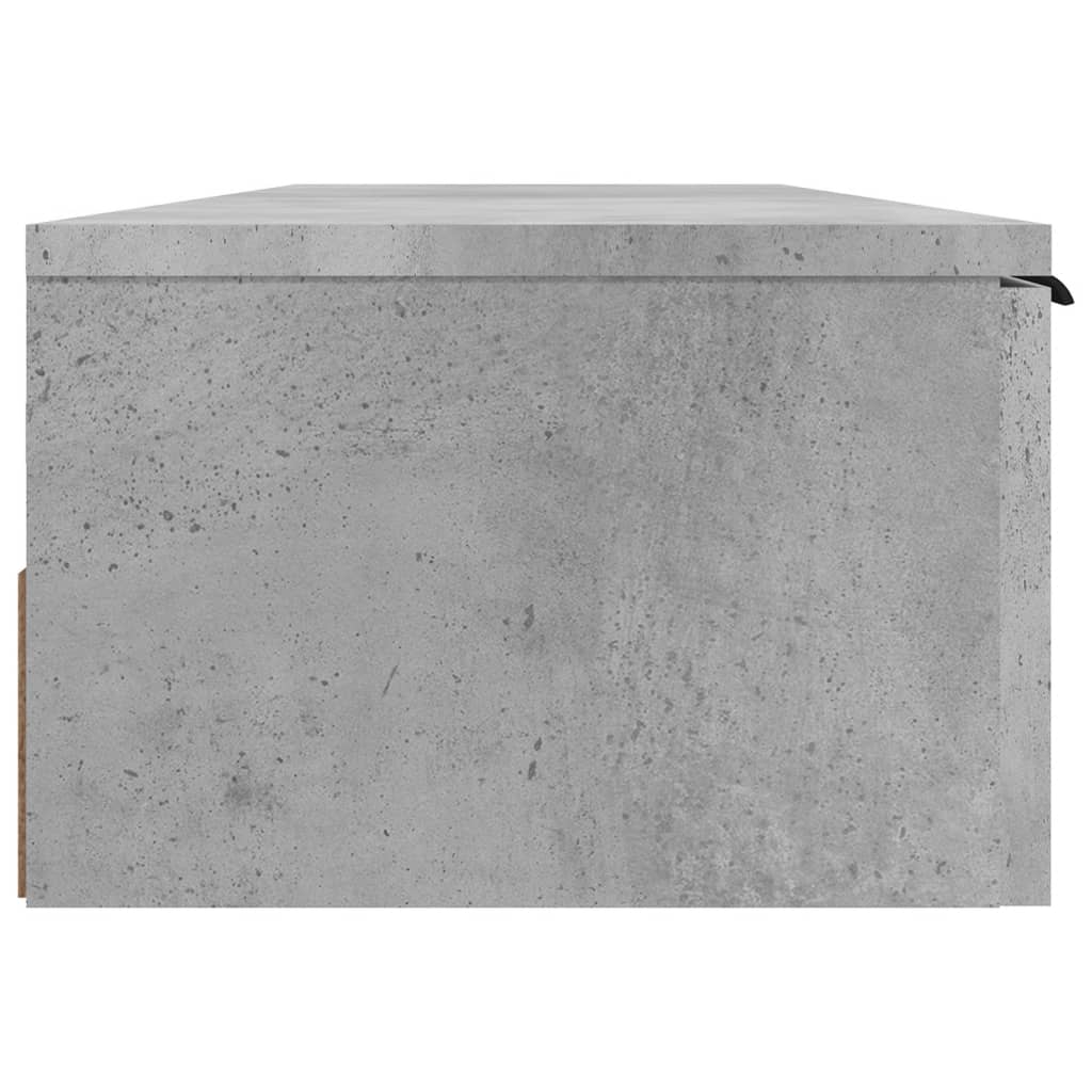 Wandkast 102x30x20 cm bewerkt hout betongrijs is nu te koop bij PeponiXL, paradijselijk wonen!