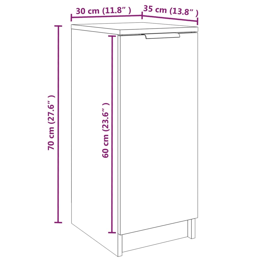 Schoenenkast 30x35x70 cm bewerkt hout wit is nu te koop bij PeponiXL, paradijselijk wonen!
