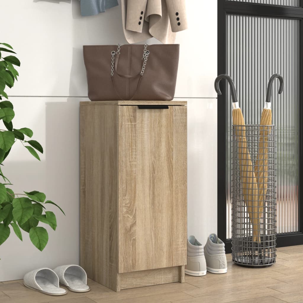 Schoenenkast 30x35x70 cm bewerkt hout sonoma eikenkleurig is nu te koop bij PeponiXL, paradijselijk wonen!