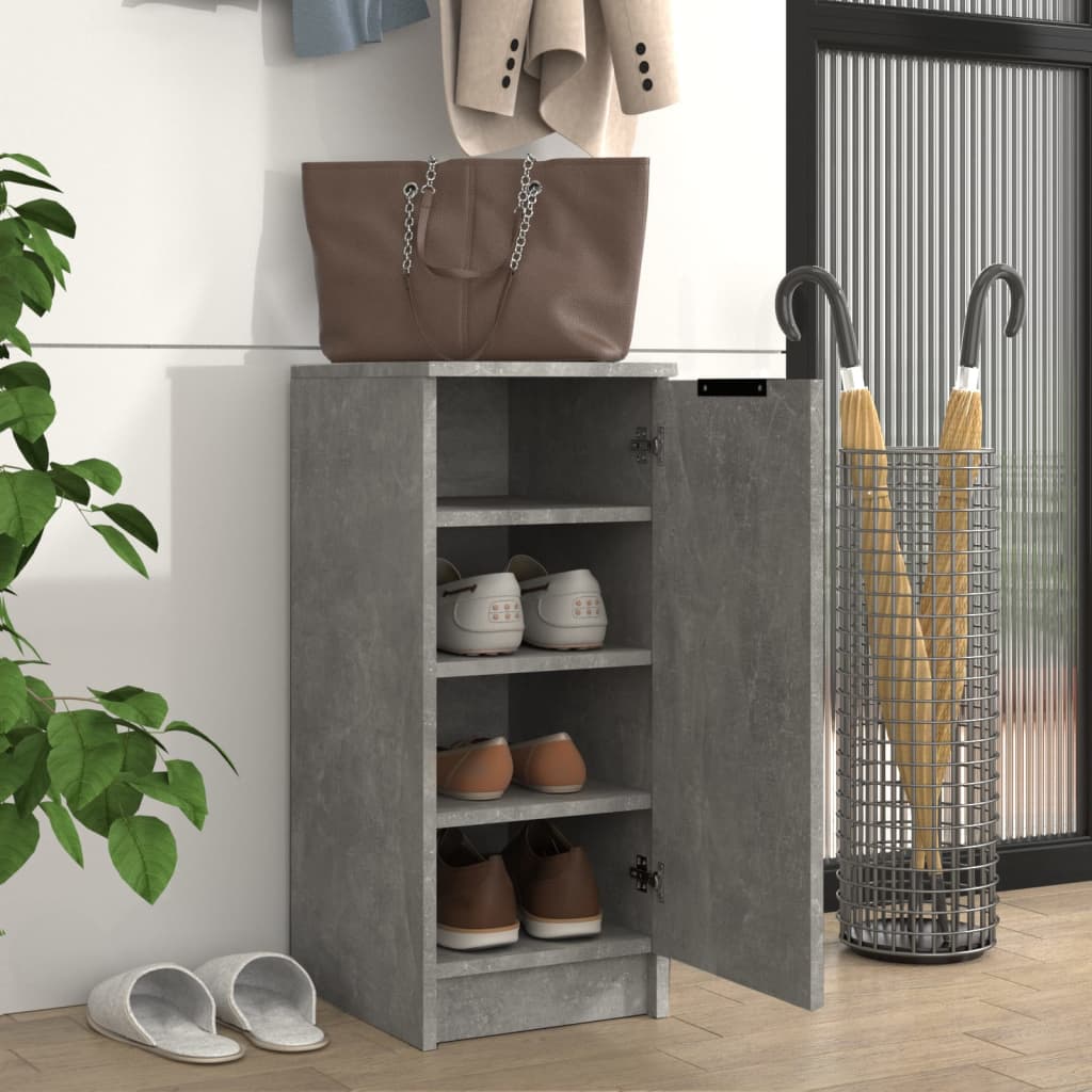 Schoenenkast 30x35x70 cm bewerkt hout betongrijs is nu te koop bij PeponiXL, paradijselijk wonen!