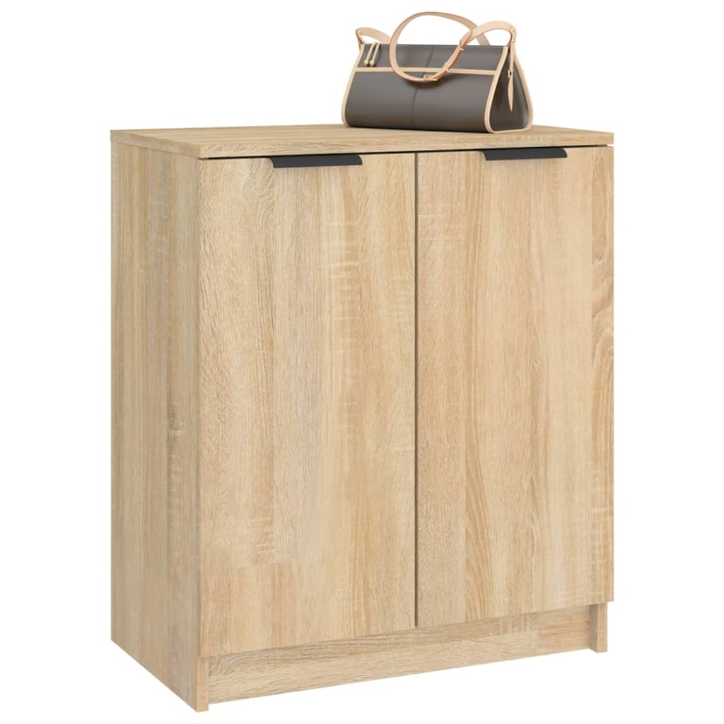 Schoenenkast 59x35x70 cm bewerkt hout sonoma eikenkleurig is nu te koop bij PeponiXL, paradijselijk wonen!