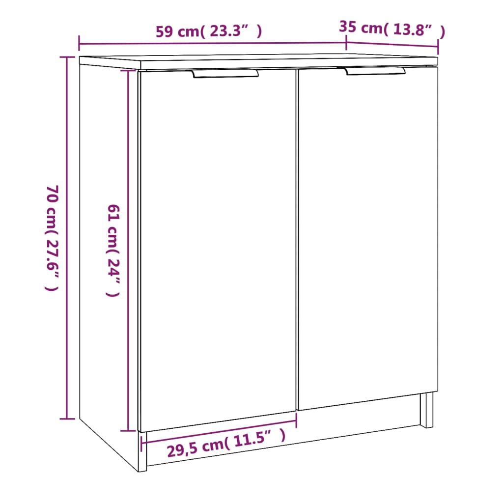 Schoenenkast 59x35x70 cm bewerkt hout sonoma eikenkleurig is nu te koop bij PeponiXL, paradijselijk wonen!