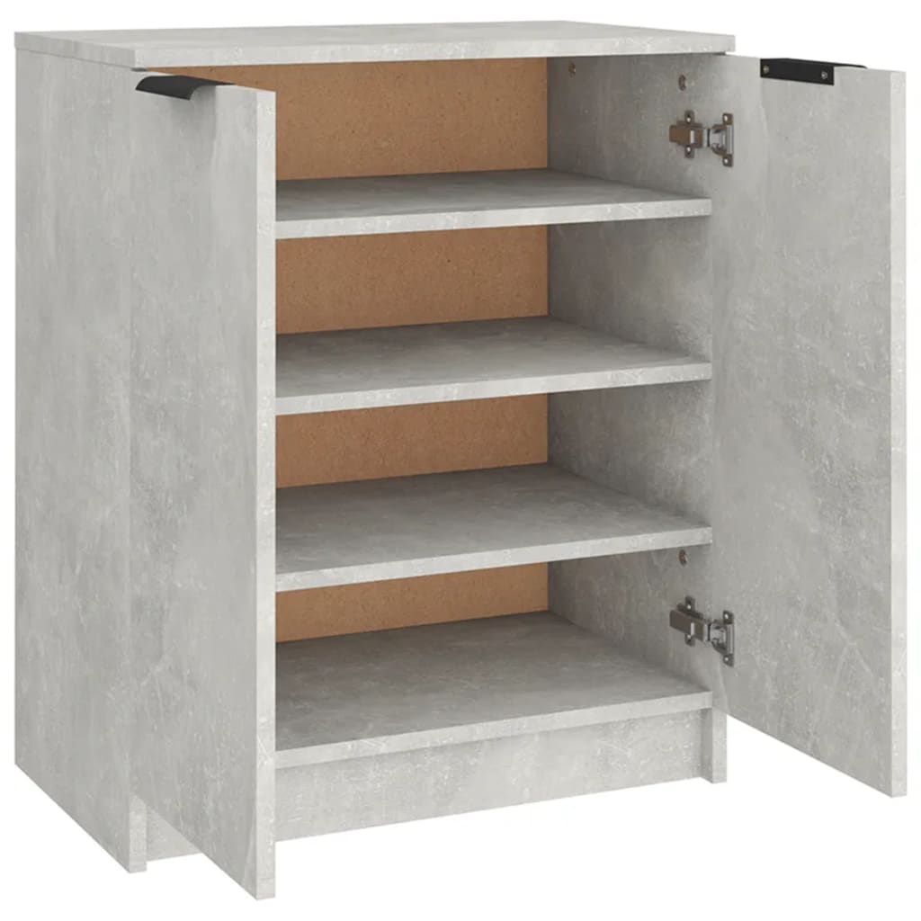 Schoenenkast 59x35x70 cm bewerkt hout betongrijs is nu te koop bij PeponiXL, paradijselijk wonen!