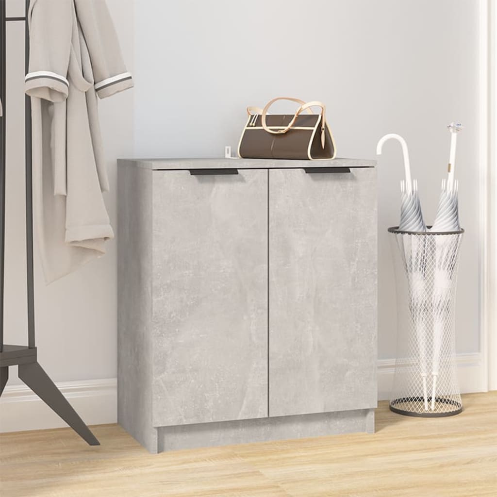 Schoenenkast 59x35x70 cm bewerkt hout betongrijs is nu te koop bij PeponiXL, paradijselijk wonen!
