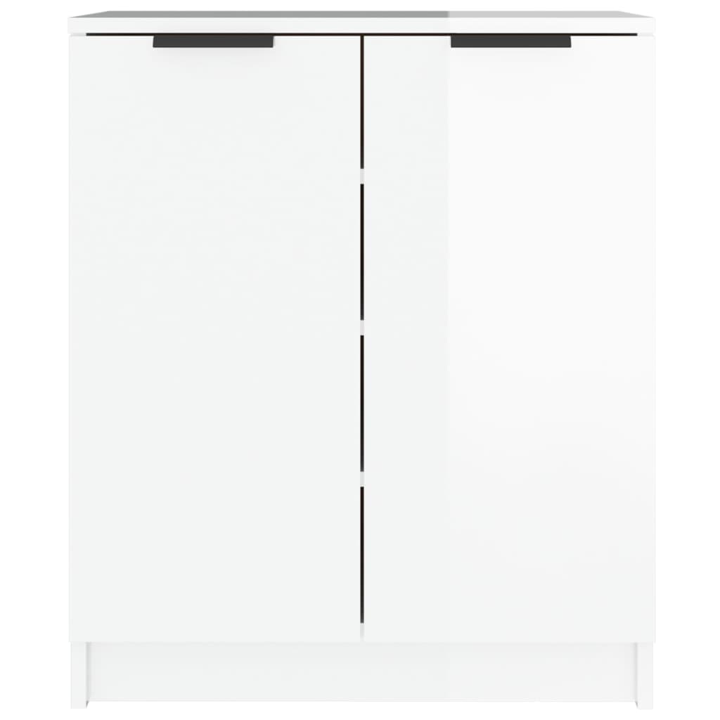 Schoenenkast 59x35x70 cm bewerkt hout hoogglans grijs is nu te koop bij PeponiXL, paradijselijk wonen!