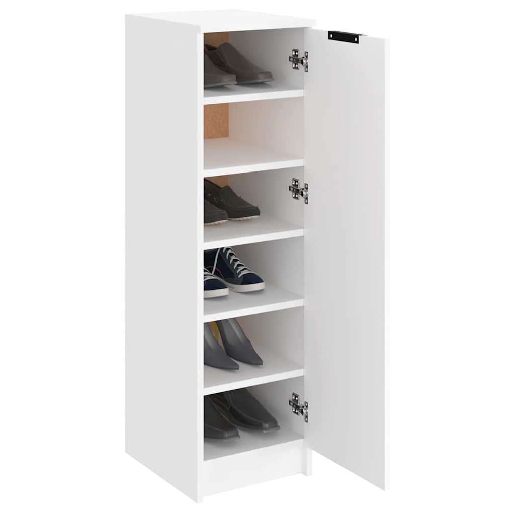 Schoenenkast 30x35x100 cm bewerkt hout wit is nu te koop bij PeponiXL, paradijselijk wonen!