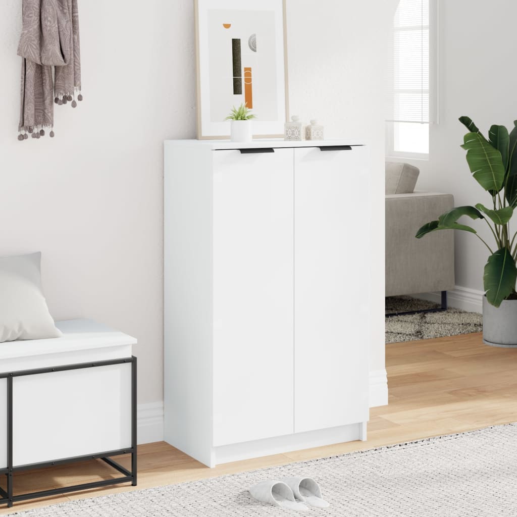 Schoenenkast 59x35x100,5 cm bewerkt hout wit is nu te koop bij PeponiXL, paradijselijk wonen!