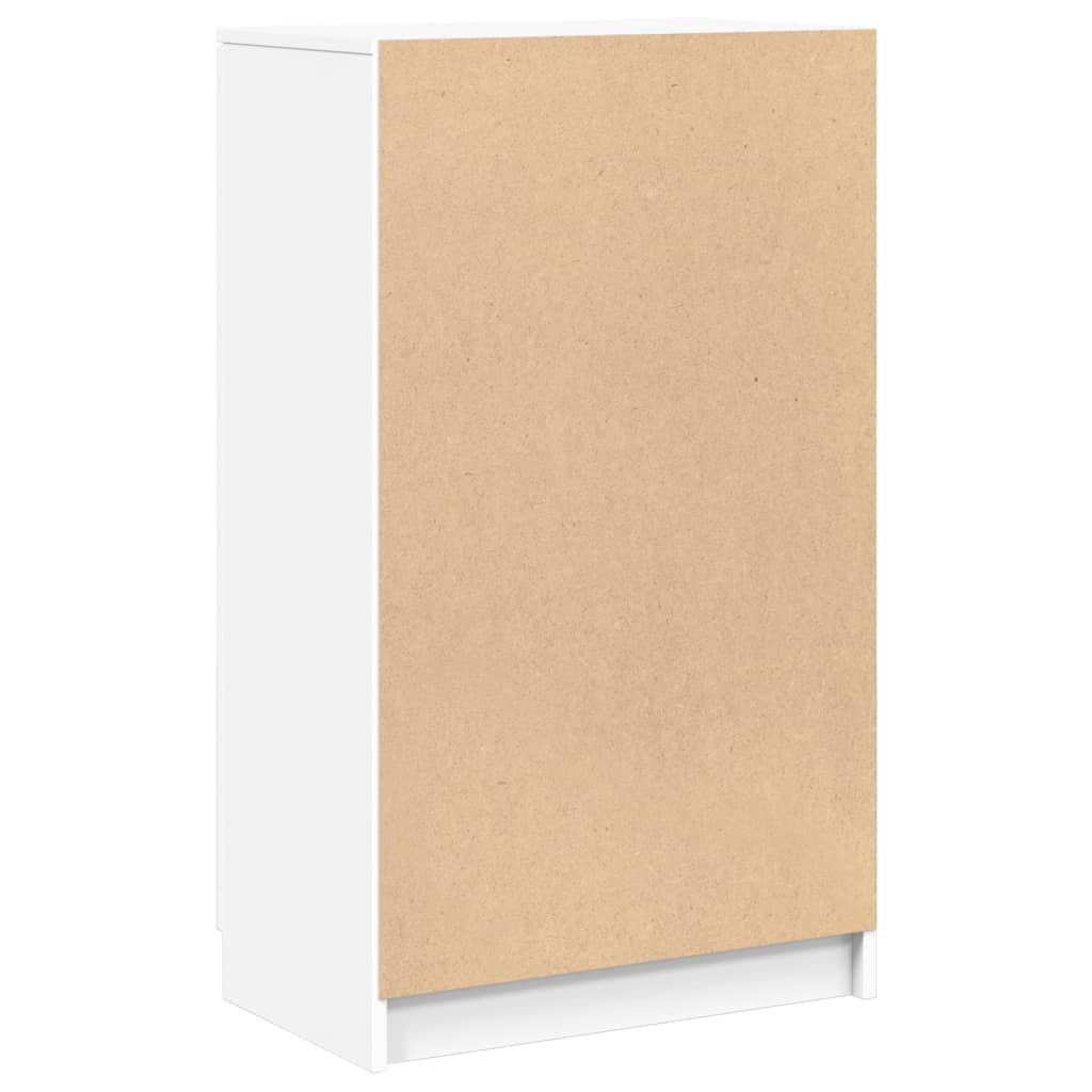 Schoenenkast 59x35x100,5 cm bewerkt hout wit is nu te koop bij PeponiXL, paradijselijk wonen!