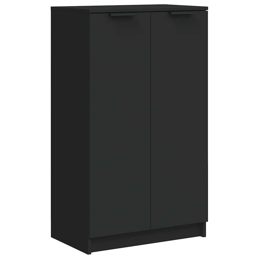 Schoenenkast 59x35x100 cm bewerkt hout zwart is nu te koop bij PeponiXL, paradijselijk wonen!