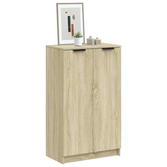 Schoenenkast 59x35x100,5 cm bewerkt hout sonoma eikenkleurig is nu te koop bij PeponiXL, paradijselijk wonen!