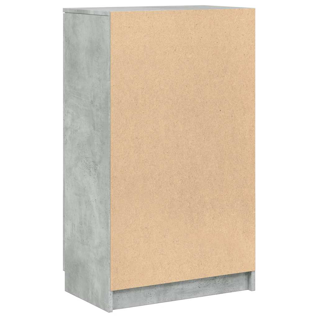 Schoenenkast 59x35x100,5 cm bewerkt hout betongrijs is nu te koop bij PeponiXL, paradijselijk wonen!